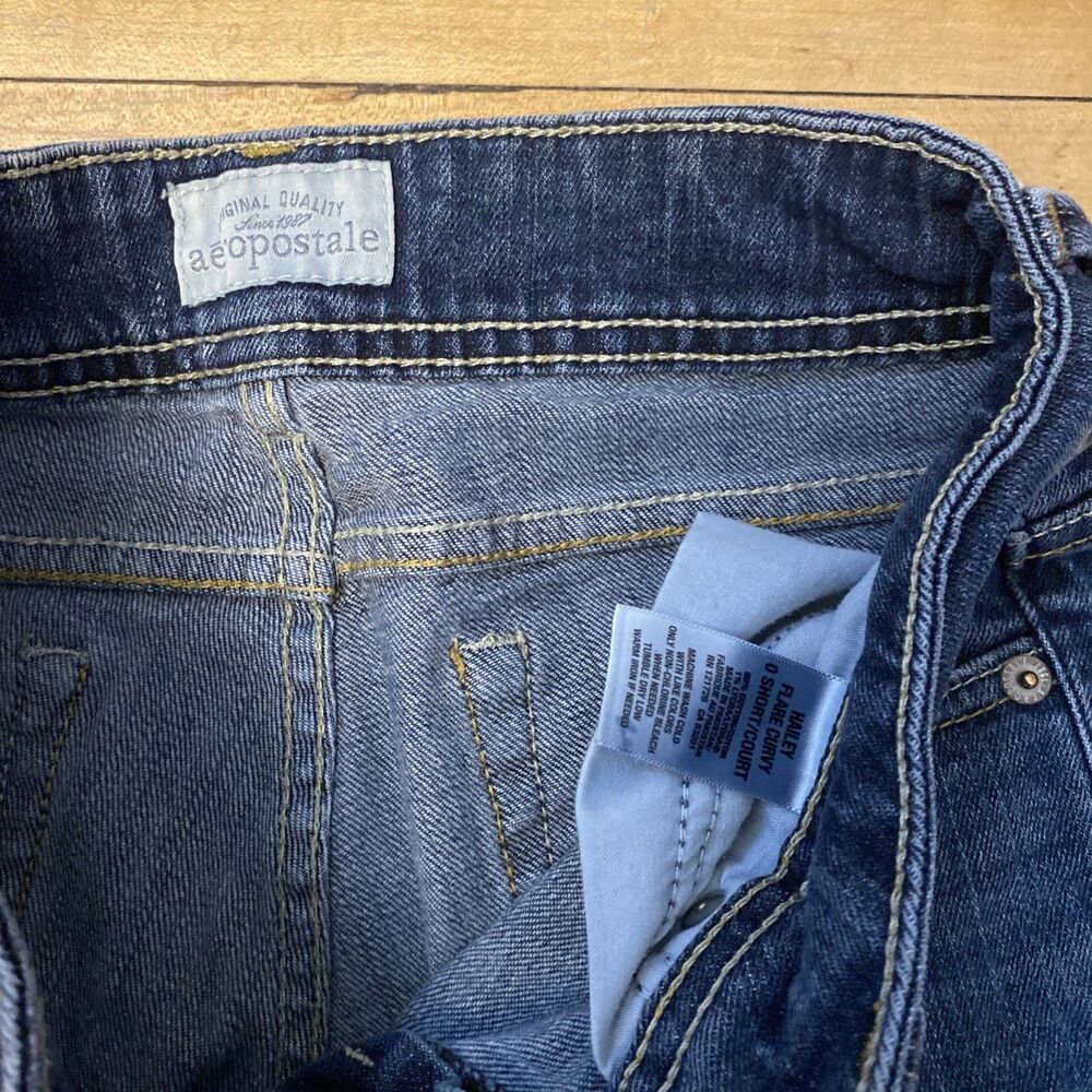 Aeropostale Hailey Jeans Women’s Size 0 Short Flare Curvy Stretch Medium Wash - Picture 2 of 11
